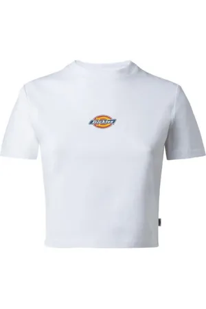 Dickies Dames, Tops, Wit, Maat: L Katoen