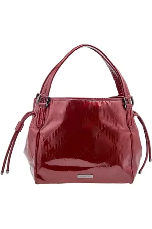 Burberry Dames, Pre-owned, Rood, Maat: ONE Size Leer