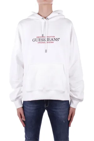 Guess Dames, Sweatshirts & Hoodies, Wit, Maat: M Katoen