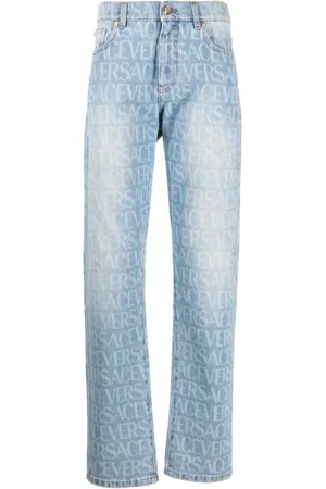 VERSACE Heren, Jeans, Blauw, Maat: W33 Katoen