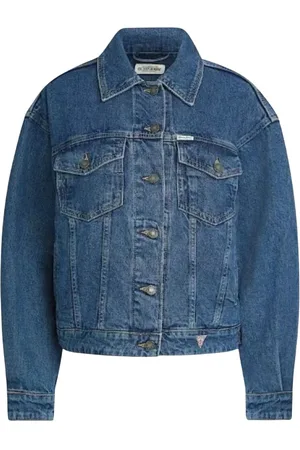 Guess Dames, Jassen, Blauw, Maat: M Denim