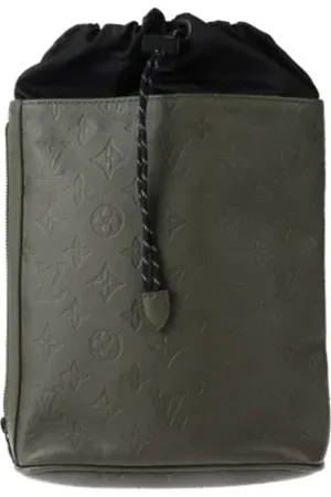 LOUIS VUITTON Heren, Pre-owned, Zwart, Maat: ONE Size Leer
