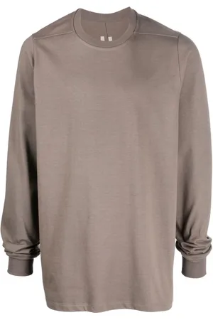 Rick Owens Heren, Sweatshirts & Hoodies, Bruin, Maat: S Katoen