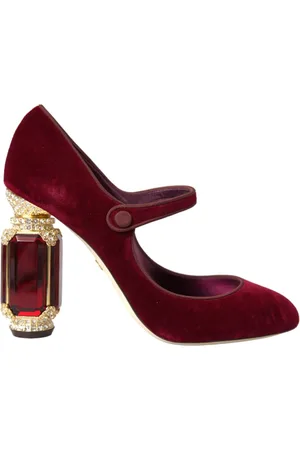 Dolce & Gabbana Dames, Schoenen, Rood, Maat: 40 1/2 EU Velours