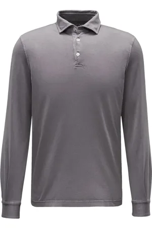 FEDELI Heren, Tops, Grijs, Maat: XL Katoen