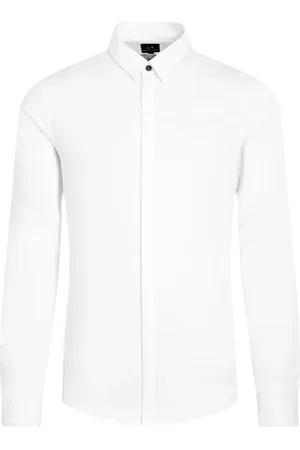 Armani Exchange Heren, Overhemden, Wit, Maat: XS Katoen