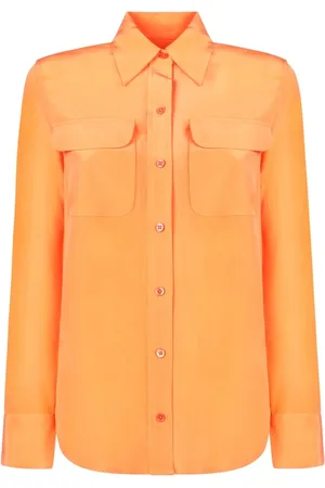 Equipment Dames, Blouses & Shirts, Oranje, Maat: XS Zijde