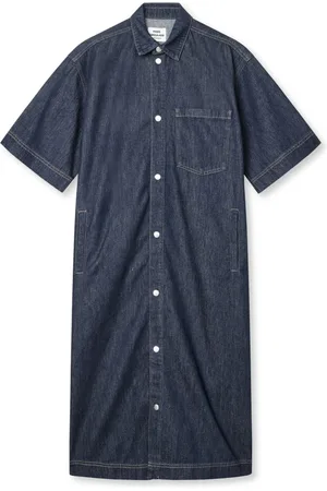 Mads Norgaard Dames, Jurken, Blauw, Maat: M Denim