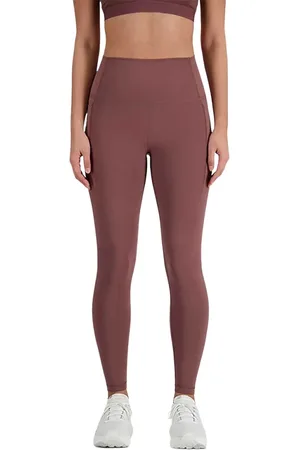New Balance Dames, Broeken, Bruin, Maat: XS Spandex