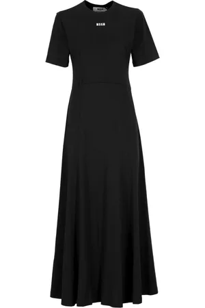 Msgm Dames, Jurken, Zwart, Maat: XS Katoen