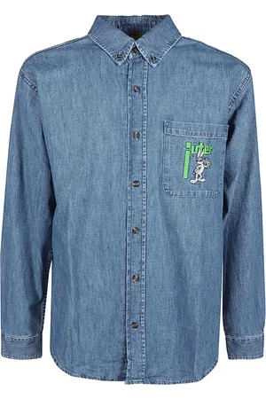 IUTER Heren, Overhemden, Blauw, Maat: L Denim