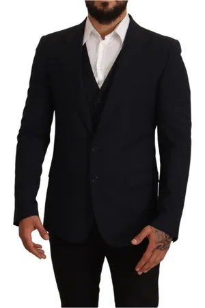 Dolce & Gabbana Heren, Pakken, Blauw, Maat: L Wol