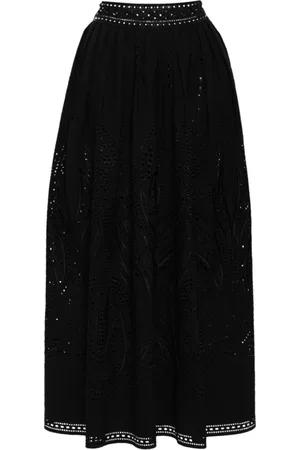 Alberta Ferretti Dames, Rokken, Zwart, Maat: S Katoen