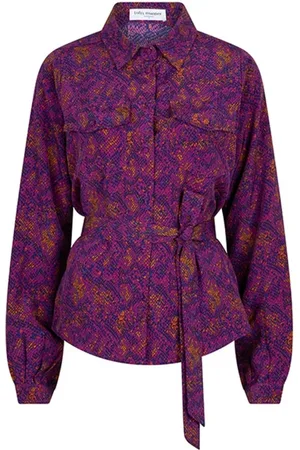 lofty manner Dames, Blouses & Shirts, Paars, Maat: XS Poliester