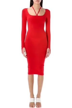 ANDREA ADAMO Dames, Jurken, Rood, Maat: L/Xl Jersey