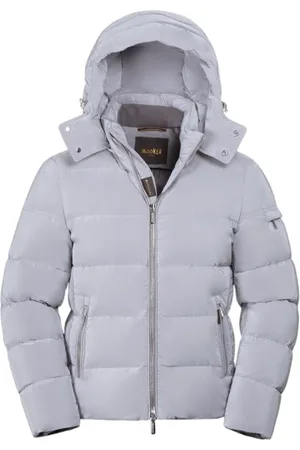 MOORER Heren, Jassen, Grijs, Maat: 3XL Zijde