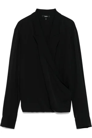 THEORY Dames, Blouses & Shirts, Zwart, Maat: S Zijde