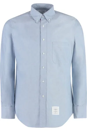 Thom Browne Heren, Overhemden, Blauw, Maat: S Katoen