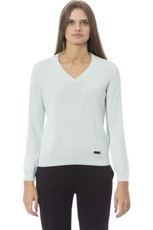 BALDININI Dames, Truien, Blauw, Maat: S Kasjmier