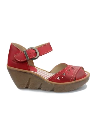 Camel Active Dames, Schoenen, Rood, Maat: 37 EU Leer