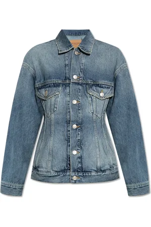 Balenciaga Dames, Jassen, Blauw, Maat: 2XS Denim