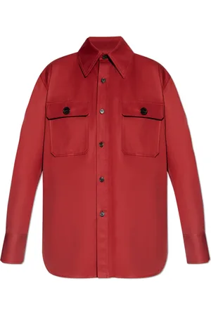 Saint Laurent Dames, Blouses & Shirts, Rood, Maat: 2XL Katoen