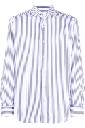 MAZZARELLI Heren, Overhemden, Blauw, Maat: L Katoen