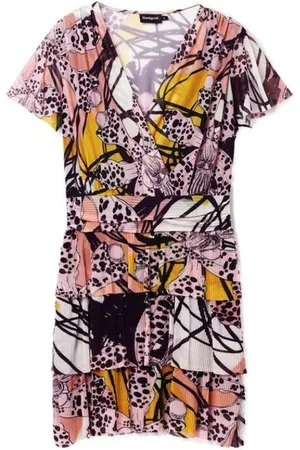 Desigual Dames, Jurken, Veelkleurig, Maat: L Poliester