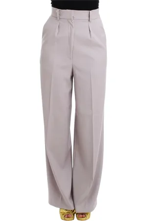Roberto Cavalli Dames, Broeken, Grijs, Maat: XS Poliester