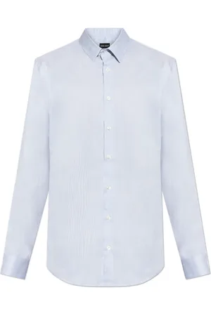 Giorgio Armani Heren, Overhemden, Blauw, Maat: 2XL