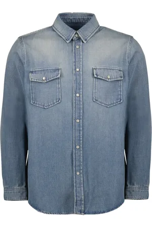 Saint Laurent Heren, Overhemden, Blauw, Maat: M Denim