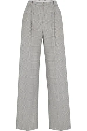 HUGO BOSS Dames, Broeken, Grijs, Maat: L Wol