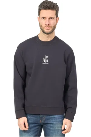 Armani Exchange Heren, Sweatshirts & Hoodies, Blauw, Maat: S Katoen