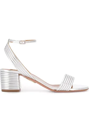 Aquazzura Dames, Schoenen, Grijs, Maat: 35 EU Leer