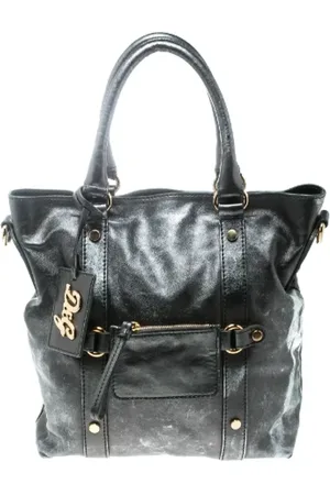 Dolce & Gabbana Dames, Pre-owned, Grijs, Maat: ONE Size Leer