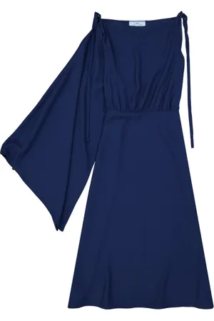 Prada Dames, Jurken, Blauw, Maat: L Viscose