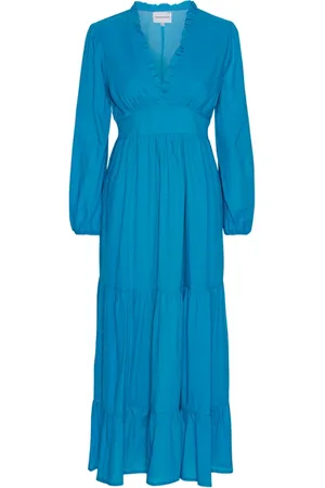 American Dreams Dames, Jurken, Blauw, Maat: M Katoen