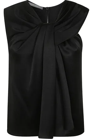 Alberta Ferretti Dames, Blouses & Shirts, Zwart, Maat: XS Satijn