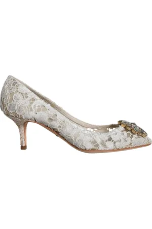 Dolce & Gabbana Dames, Schoenen, Wit, Maat: 35 1/2 EU Katoen