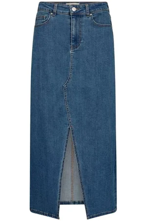 Freequent Dames, Rokken, Blauw, Maat: M Denim