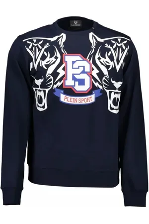 Philipp Plein Heren, Sweatshirts & Hoodies, Blauw, Maat: S Katoen