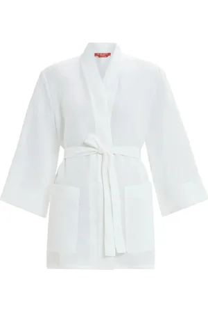 Persona by Marina Rinaldi Dames, Jassen, Wit, Maat: 5XL Linnen