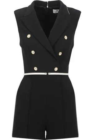 Elisabetta Franchi Dames, Jumpsuits & Playsuits, Zwart, Maat: S Zijde