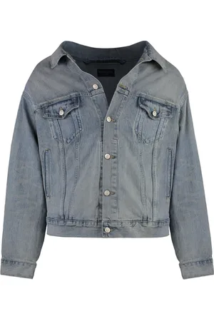 Balenciaga Dames, Jassen, Blauw, Maat: XS Katoen