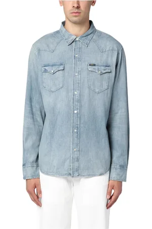 Ralph Lauren Heren, Overhemden, Blauw, Maat: S Denim