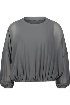 Vera Mont Dames, Blouses & Shirts, Grijs, Maat: M Poliester