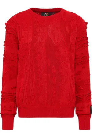 Carlo Colucci Heren, Truien, Rood, Maat: 2XL Katoen