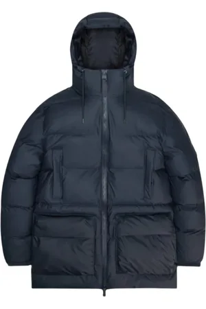Rains Dames, Jassen, Blauw, Maat: L Leer