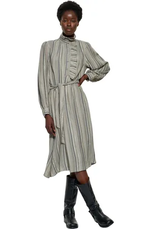 Antik Batik Dames, Jurken, Grijs, Maat: XS Viscose