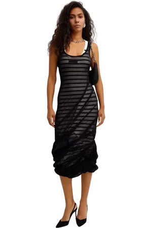 Jean Paul Gaultier Dames, Jurken, Zwart, Maat: XS Viscose